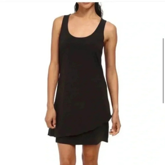 Toad & Co black sleeveless scoop neck whirlwind soft shift dress small - Picture 1 of 6
